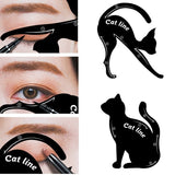 Hot DIY 2 PCS/Set Women Cat Line Eyeliner Stencils Pro Eye Makeup Tool Eye Template Shaper Model Easy to make up set Tools