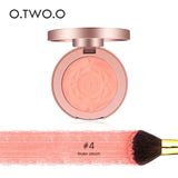 O.TWO.O Face Blusher Powder Rouge Makeup Cheek Blusher Powder Minerals Palettes Blusher Brush Palette Cream Natural Blush