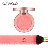 O.TWO.O Face Blusher Powder Rouge Makeup Cheek Blusher Powder Minerals Palettes Blusher Brush Palette Cream Natural Blush