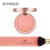 O.TWO.O Face Blusher Powder Rouge Makeup Cheek Blusher Powder Minerals Palettes Blusher Brush Palette Cream Natural Blush