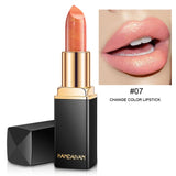 HANDAIYAN Brand Professional Lips Makeup Waterproof Long Lasting Pigment Nude Pink Mermaid Shimmer Lipstick Luxury Makeup