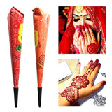 Drop Ship Indian Henna Paste Temporary Tattoo Waterproof Body Paint hena Art Cream Cone For Stencil Mehndi Body Art TSLM2