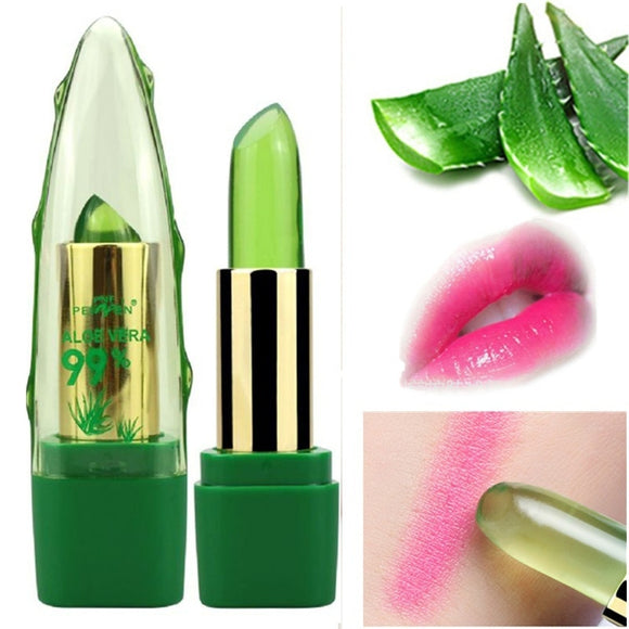 PNF Brand Aloe Vera Natural Moisturizer Lipstick Temperature Changed Color Lipbalm Natural Magic Pink Protector Lips Cosmetics