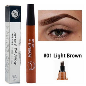 Microblading Eyebrow Pen Waterproof Fork Tip Eyebrow Tattoo Pencil Long Lasting Professional Fine Sketch Liquid Eye Brow Pencil