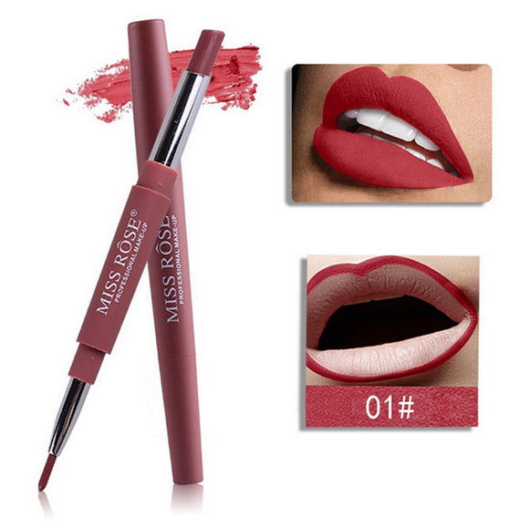 Miss Rose Brand 12 Colors Long-lasting Lip Liner Matte Lip Pencil Waterproof Moisturizing Lipsticks Makeup Contour Cosmetics