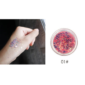 Eye Glitter Nail Hair Body Face Glitter Gel Art Flash Heart Loose Sequins Cream Festival Glitter Decoration Party Festival TSLM1