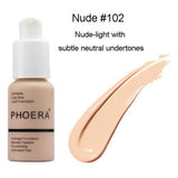 PHOERA Mineral Whitening Concealer Facial Base Cream Brighten Moisturizer Face Liquid Foundation Makeup Primer