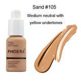 PHOERA Mineral Whitening Concealer Facial Base Cream Brighten Moisturizer Face Liquid Foundation Makeup Primer