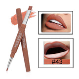 14 Color Double-end Lip Makeup Lipstick Pencil Waterproof Long Lasting Tint Sexy Red Lip Stick Beauty Matte Liner Pen Lipstick