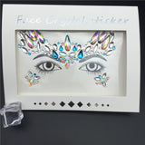 Temporary Rhinestone Glitter Tattoo Stickers Face Jewels Gems Festival Party Makeup Body Jewels Flash Beauty Makeup Tools