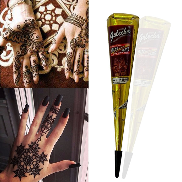 1PC Ink Color Henna Cones Tattoo Paste Indian Waterproof Tattoo kit Body Art Paint Cream Mehandi Ink For Stencil TSLM2