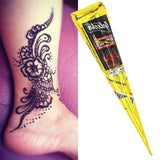 Henna Cones Indian Henna Tattoo Paste Black Brown Red White Henna Cones For Temporary Tattoo Body Art Sticker Mehndi Body Paint