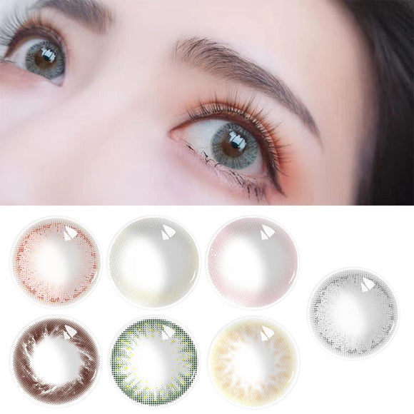 HOT SALE 2Pcs Big Eye Beauty Pure Colored Cosmetic Eyewear for Party Makeup Cosplay Decoration For Eyes Care Tool